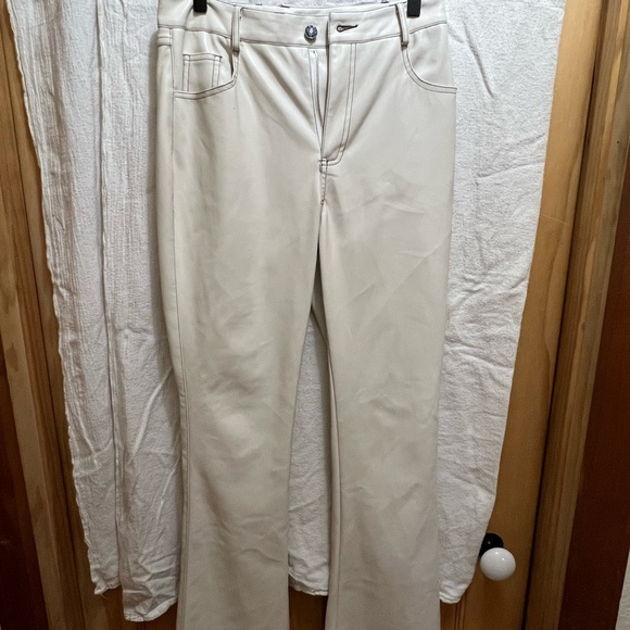 Motel Rocks, white leather pants, size M, lightly worn - Picture 2 of 2